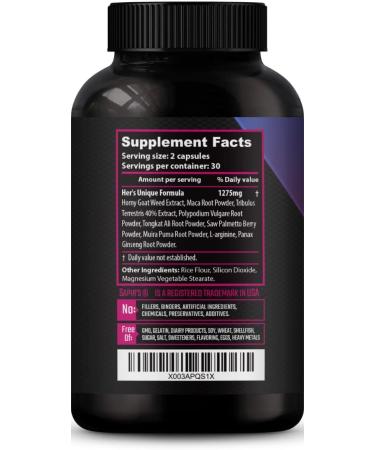 Female Libido Booster: In The Mood Pills for Women - Increase Energy, Passion & Sensitivity with Natural Horny Goat Weed - Buy Online on GoSupps.com