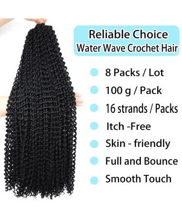 30 Inch Freetress Water Wave Passion Twist Hair for Black Women - Long Bohemian Braiding Extensions (8 Packs 1B) - Buy Online on GoSupps.com