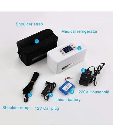 Portable Insulin Refrigerator Refrigerator 2 To 8 Degree Portable Travel Box Thermostat With LED Screen Travel Box Medicine Refrigerator 1*battery - Buy Online on GoSupps.com