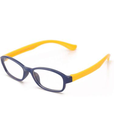 Children's Glasses Frame Without Prescription - Clear Lens for Boys & Girls Ages 5-12 | Dark Blue Glasses Case Included - Buy Online on GoSupps.com