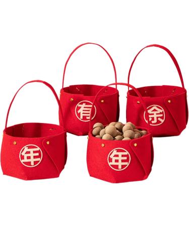 Spring Festival Candy Holder Festive Candy Basket Non-Woven Fabric - Candy Basket Candy Tray for Home Kitchen Dudok More Than Enough Every Year - Buy Online on GoSupps.com