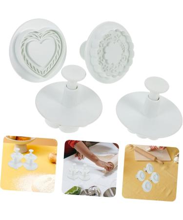 FUNOMOCYA Cookie Mold 4pcs Flower Shaped Baking Mold Crackers Stamps Cookies Cookie Stamp Cookie Stencils Dessert Fudge 3D - Buy Online on GoSupps.com