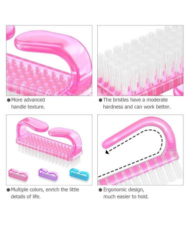 Sioppkik 6-Piece Nail Brush Set - Hand Scrubbing & Cleaning Brushes for Fingernails - Plastic 6.4 x 1.5 x 3.2 cm - Blue Pink Purple - International Shipping Available - Buy Online on GoSupps.com