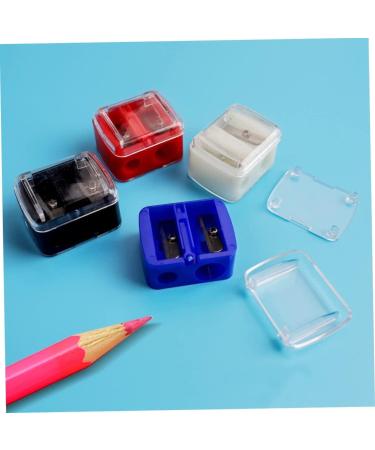 4-Piece Makeup Sharpener Two Holes Eyeliner Sharpener with Cover Coloured Eye Cosmetic Sharpener for Eyeliner Lip Liner Pens - Buy Online on GoSupps.com