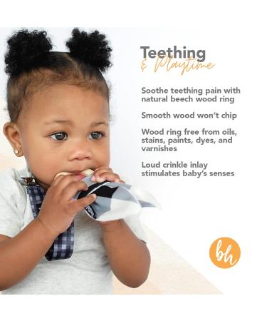 BooginHead Lemons Pacifier Clip with Natural Wood Baby Teether - Buy Online on GoSupps.com