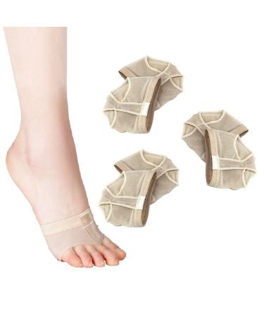 SUPVOX 3 Pairs Dance Foot Thong  1Pair Professional Paws Pads Ballet Belly Dance Foot Thong Toe Undies for Girls Women - Size S