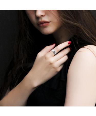 JEROOT Titanium Magnetic Rings | Step Edge Sleek Design | 2 Strong Magnets | Silver 5mm N 1/2 (3500 Gauss) | Jewelry Gift Box | Men Women - Buy Online on GoSupps.com