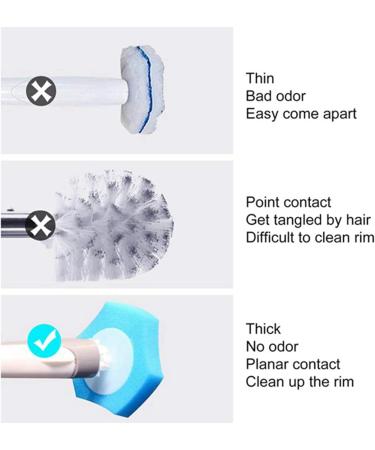Pomojonbi Disposable Toilet Cleaning System Disposable Toilet Flushable Refill Fresh Brush Flushable Refills - 240 Refills - Buy Online on GoSupps.com