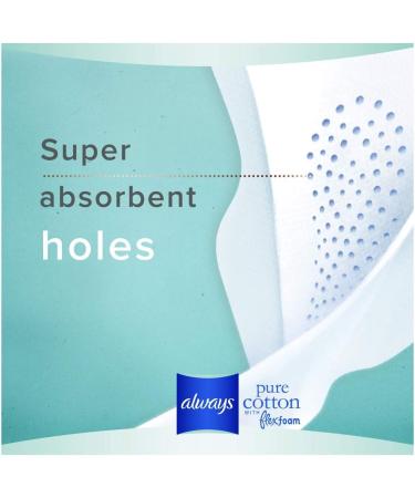 Always Pure Cotton with Flexfoam 12 Pads Size 2 - Absorbent & Comfortable Protection - Buy Online on GoSupps.com