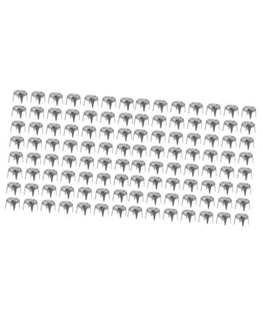 COHEALI 100 Pcs Four Claw Drill Nail Diamond Studs Punk Studs for Clothing Four-jaw Rivets Crystal Bags Silverx2pcs 0.6X0.6CMx2pcs