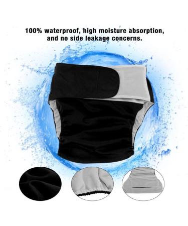 Baverta Adult Cloth Diaper - Adjustable Large Reusable Diapers for Adults (4 Pack Black404) | Eco-Friendly & Comfortable - Buy Online on GoSupps.com