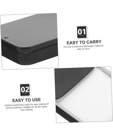 Balacoo Tools Eyebrow Locating Paste Brow Position Tool White Box Eyebrow Shape Miss Painting Brow Cream 6.00X3.40X1.20CM Black - Buy Online on GoSupps.com