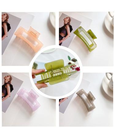 4 Pack Big Hair Claw Clips for Women - Nonslip Jelly Color Assorted Hair Clips | Strong Hold for Thin, Thick, Curly, Long, and Short Hair | Perfect Gifts for Women and Girls - Buy Online on GoSupps.com