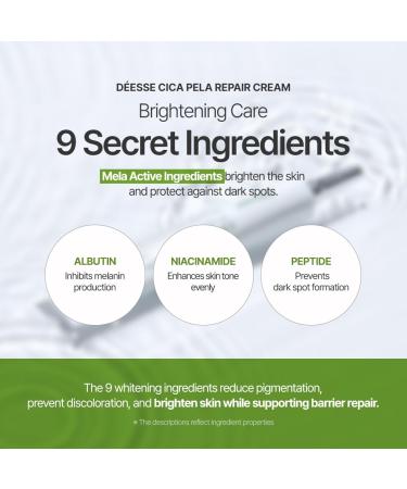 D esse CICA MELA REPAIR CREAM Korean Pharmacy Skincare for Strengthening Skin Barrier Pigmentation Care & Calming Troubled Skin Ideal for Post-Laser Treatments - Buy Online on GoSupps.com