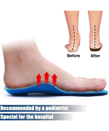 Topsole Orthopedic Insoles for Plantar Fasciitis & Flat Feet - Comfortable Shoe Inserts for Men & Women (EU 44-45 29cm) - T107B Blue - Buy Online on GoSupps.com