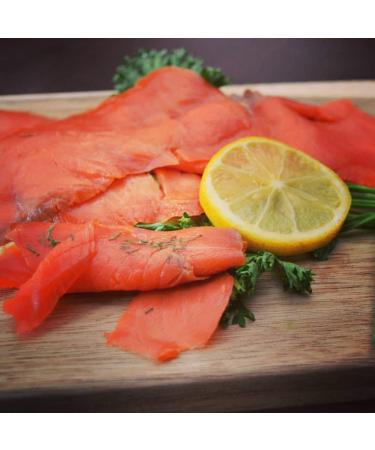 Smoked Salmon Sockeye Lox Cold Smoked Wild Caught Pacific Canadian Fish Sliced (1-lb) 454 g (Pack of 1) - Buy Online on GoSupps.com
