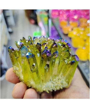 Natural Crystal Electroplate Cluster Stone RawCrystals Rock Specimen Home Decor Gifts Room Decoration Full of Texture - Buy Online on GoSupps.com