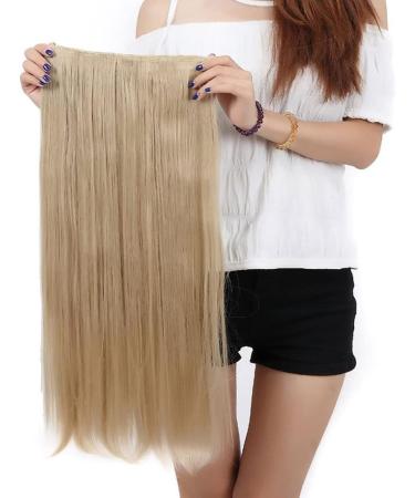 S-noilite Fashion 26 Ash Blonde Clip in Hair Extensions - Long Straight Half Full Head 5clips Extension - 26 Inch - Buy Online on GoSupps.com
