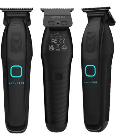 Supreme Trimmer Recharge Zero Gap Trimmer for Barbers | Fast 7500+ RPM | Removable Battery & Smart USB Charging for iPhone/Android | Black ST777 - Buy Online on GoSupps.com