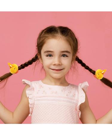 Easter Hair Ties for Kids - 12 Pcs Stuffed Rabbit Style Cute Animal Scrunchies - Buy Online on GoSupps.com
