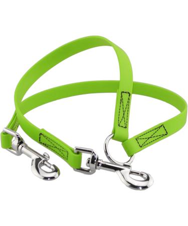 BioThane Dual Dog Coupling Leash - 0.3m Apple Green Selectable Width | Durable & Stylish for Safe Walks - Buy Online on GoSupps.com