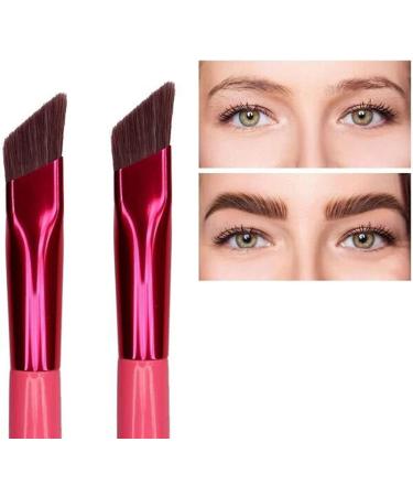 2-Piece Professional Eyebrow and Eyeliner Brush Set - Premium Angled Brushes for Brow Contouring and Precision Eye Makeup - Buy Online on GoSupps.com