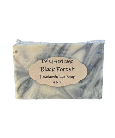 Daisy Heritage Black Forest Handmade Lye Soap 4.5 Ounce Bar-All Natural Ingredients-Plant Based Oils-No Harsh Chemicals-All Skin Types-Handmade In The USA- (1)