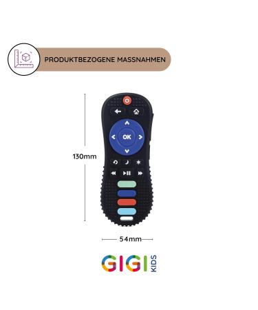 Gigi Kids Bite Rings for Babies | Silicone TV Remote & Gamepad Teether | Easter Gifts for Children 3 Months+ | Black & Blue - Buy Online on GoSupps.com