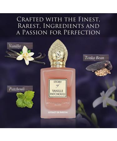 Prince Parfums Dubai - Story of Vanille Patchouli For Women - 3.4 Ounces - Extrait de Parfum - Alluring Floral Fusion of Vanilla Patchouli & Tonka Bean - Scent of Seductive Allure & Timeless Elegance - Buy Online on GoSupps.com