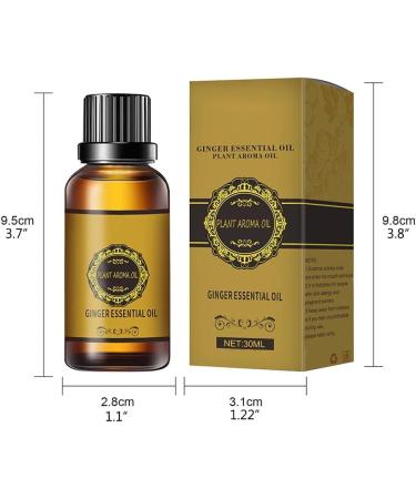 Hidyliu Organic Ginger Oil for Lymphatic Drainage & Spa Massage - Natural Swelling Relief - Buy Online on GoSupps.com