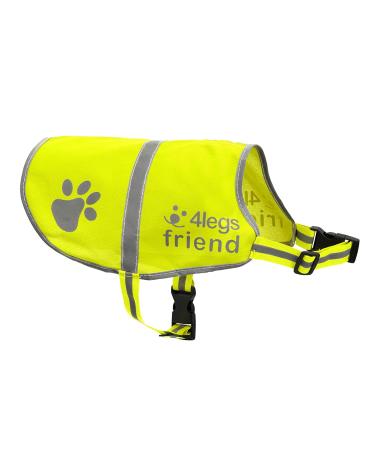 Yellow Dog Safety Reflective Lightweight Vest with Leash Hole 5 SISE - SNAP LOCK BUCKLE Straps High Visibility for Outdoor Activity Day and Night Keep Your Dog Safe from Cars & Hunting Accidents Gelb XL XL - Buy Online on GoSupps.com