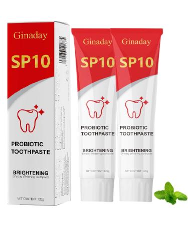 2 Pcs SP10 Probiotic Whitening Toothpaste Deep Cleaning Stain Removal Fresh Breath.