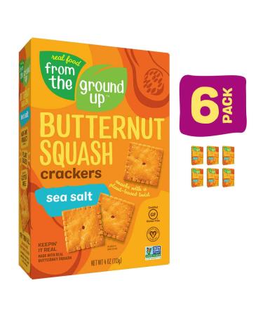 Real Food From the Ground Up Cauliflower & Butternut Squash Crackers - 6 Pack (Sea Salt Butternut Squash) - Buy Online on GoSupps.com