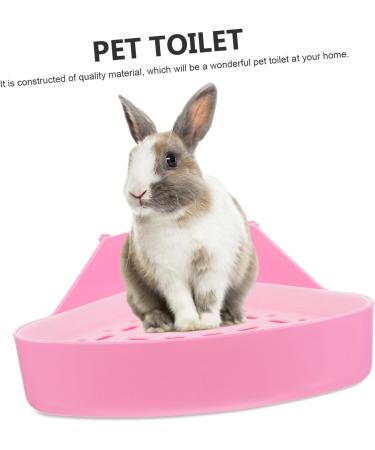 BESPORTBLE Box Rabbit Toilet Hamster Toilet Hamster Bedding Guinea Pig Toilet Small Pet Litter Pan Plastic 25X19X10CM Pink - Buy Online on GoSupps.com