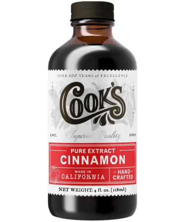 Cook's, Pure Cinnamon Extract, All Natural Premium Cinnamon Oil from Ceylon Bark, 4 oz 4 Fl Oz (Pack of 1)