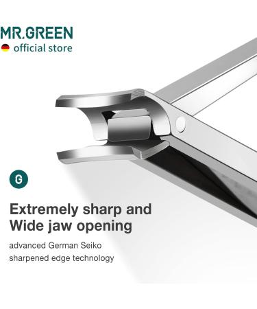 MR.GREEN Collapsible Travel Nail Clippers Set with Nail Files - Stainless Steel Manicure Tools in Blue Leather Case - Buy Online on GoSupps.com