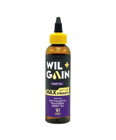 EBIN NEW YORK 100% Natural OIl Wil+Gain Max Gro Hair Oil 4oz/ 120ml (Lightweight)