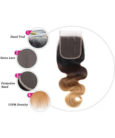 Ombre Hair Extension 3 Tone Blonde Lace Closure 4x4 Swiss Lace Free Part Closure with Baby Hair Body Wave Hair Long Blond Remy Hair Closure for Women 1b/4/27 Closure 18 Inch 18 inch 1B/4/27 closure body wave - Buy Online on GoSupps.com