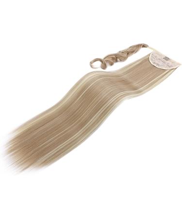 Ponytail Extension Wrap Around Hairpiece 32 Inch - Straight Sandy Blonde & Bleach Blonde | Clip in Ponytail Hair Extensions for Women - Buy Online on GoSupps.com