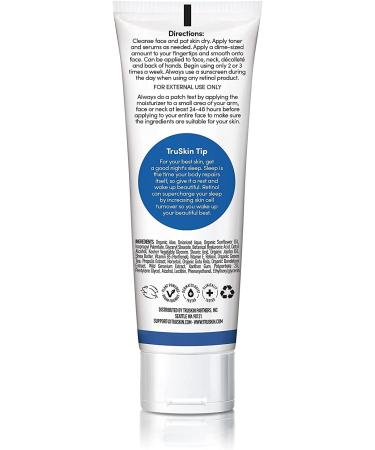 TruSkin Retinol Cream Anti-Wrinkle Moisturizer for Face Care and Eye Area with Hyaluronic Acid Green Tea 4 fl oz - Buy Online on GoSupps.com