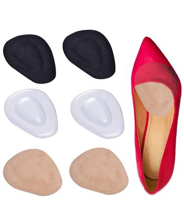 3 Pairs Heels Cushion Pads Gel Metatarsal Pads (Adhesive-Backed) Ball of Foot Cushions Foot Pain Relief Pads Shoe Heel Cushion Inserts Ball of Foot Cushion Pads Ball Foot Cushions Foot Gel Pads