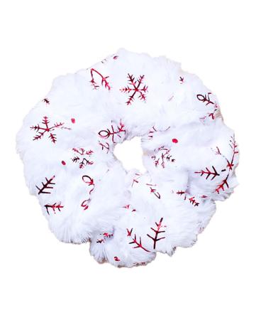 amangul Furs Hair Scrunchies Sequins Furry Hair Ties Pom Elastic Hair Bobbles Furry Ponytail Holder Hair Band for Women Girls(Red)