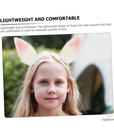 FRCOLOR 2 Pairs Simulated Bunny Ear Hair Clip Animal Hair Clips Bunny Ear Hair Barrettes Cosplay Bunny Ears Headpiece Bunny Hair Accessories Fur Hair Clip Metal Rabbit Ear Clip Miss - Buy Online on GoSupps.com