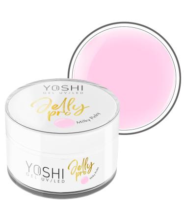 Yoshi Jelly Pro Gel Nails 15 ml - Extra Strong Manicure UV Gel - Professional Gel Nails - Builder Gel for Nails - UV and LED - Gel for Gel Nails - Milky Pink