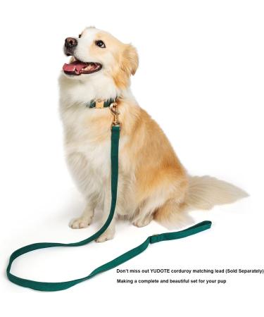 YUDOTE Ultra-Soft Natural Cotton Dog Collar for Large Dogs with Sensitive Skin - Green L (1 Pack) - Buy Online on GoSupps.com