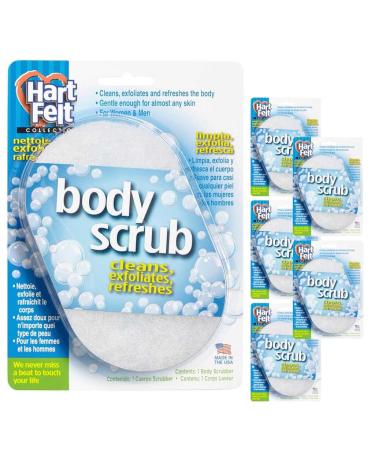 HartFelt Exfoliating Bath Sponge for Dead Skin  Body Sponges for Shower Exfoliating Body Wash Sponge  Pack of 6 6 Count (Pack of 1)