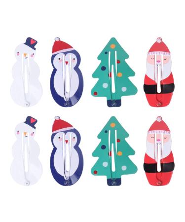 8pcs Christmas Hair Clips Set | Santa Snowman & Tree Accessories for Toddlers & Kids - Buy Online on GoSupps.com