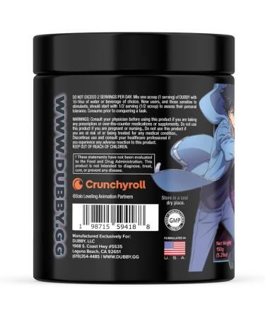 Dubby Solo Leveling Anime Official License Energy Drink Powder- Sugar Free Energy Drinks Jitter-Free Energy Blue Razz Purple Grape Flavor 30 Serving 5.29 Ounces (Shadow Monarch Surge) - Buy Online on GoSupps.com