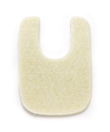 Wide U Shaped Felt Callus Horseshoe Pads - Adhesive Foot Pads That Protect Calluses from Rubbing On Shoes - 1/4" - 25 Pack 25 Count (Pack of 1)