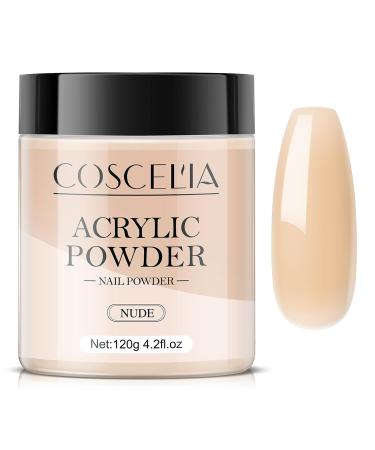 COSCELIA Acrylic Powder for Nails - Nude 120g | 3D Nail Extensions No Lamp Needed - Premium Quality Acrylic Nail Supplies - Buy Online on GoSupps.com